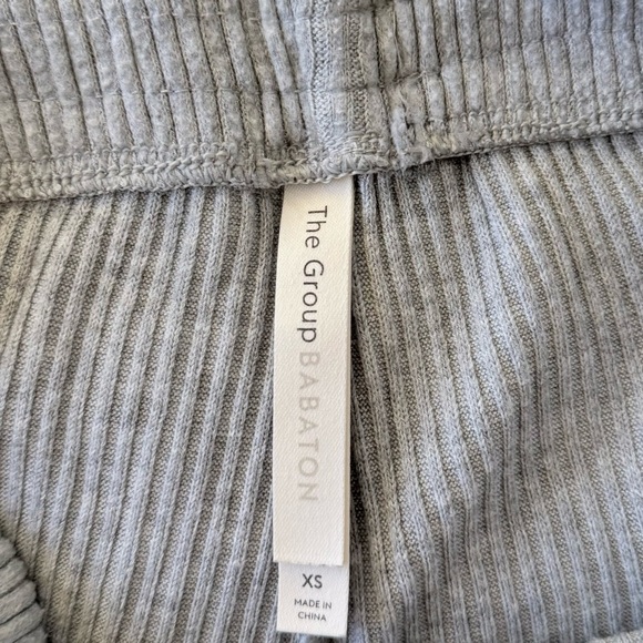 Aritzia Babaton The Group Grey Ribbed Knit Flare Lounge Pants XS - Picture 6 of 14